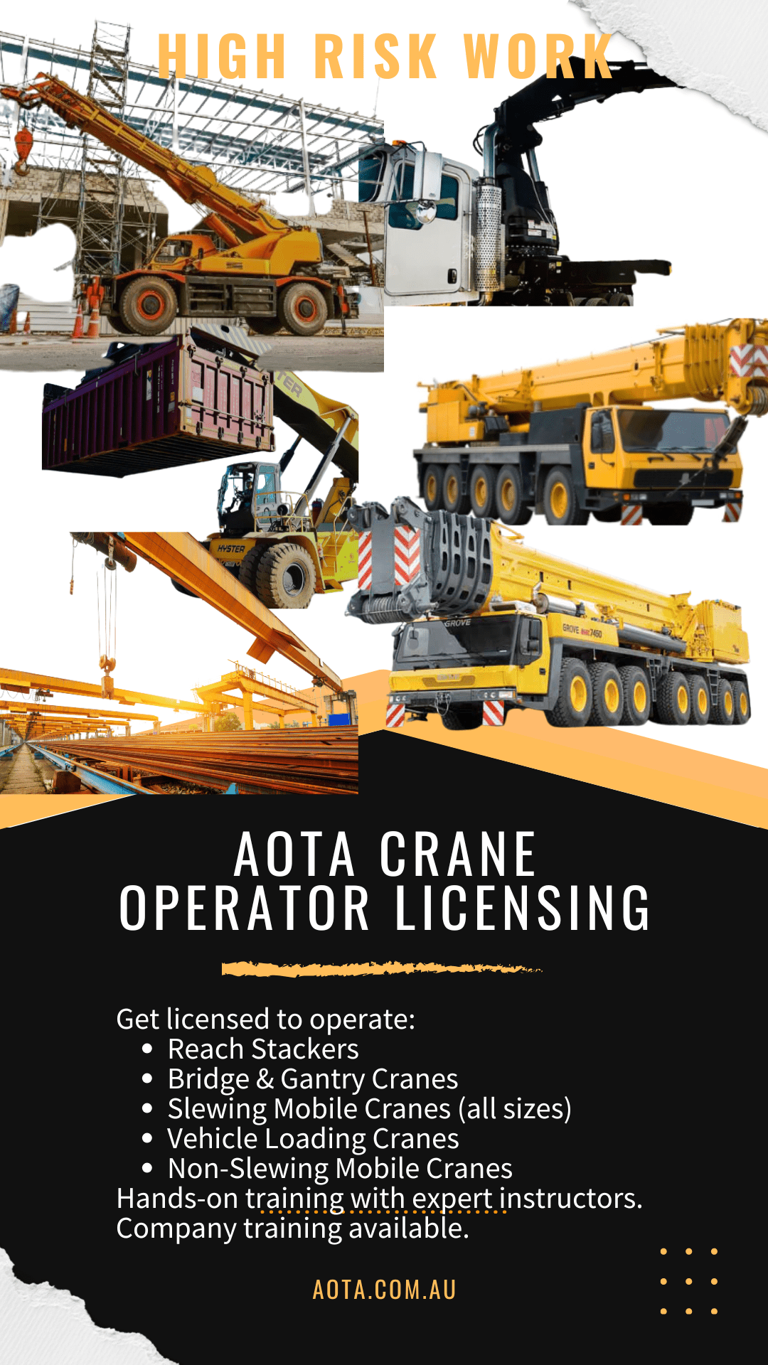 crane operators licence range