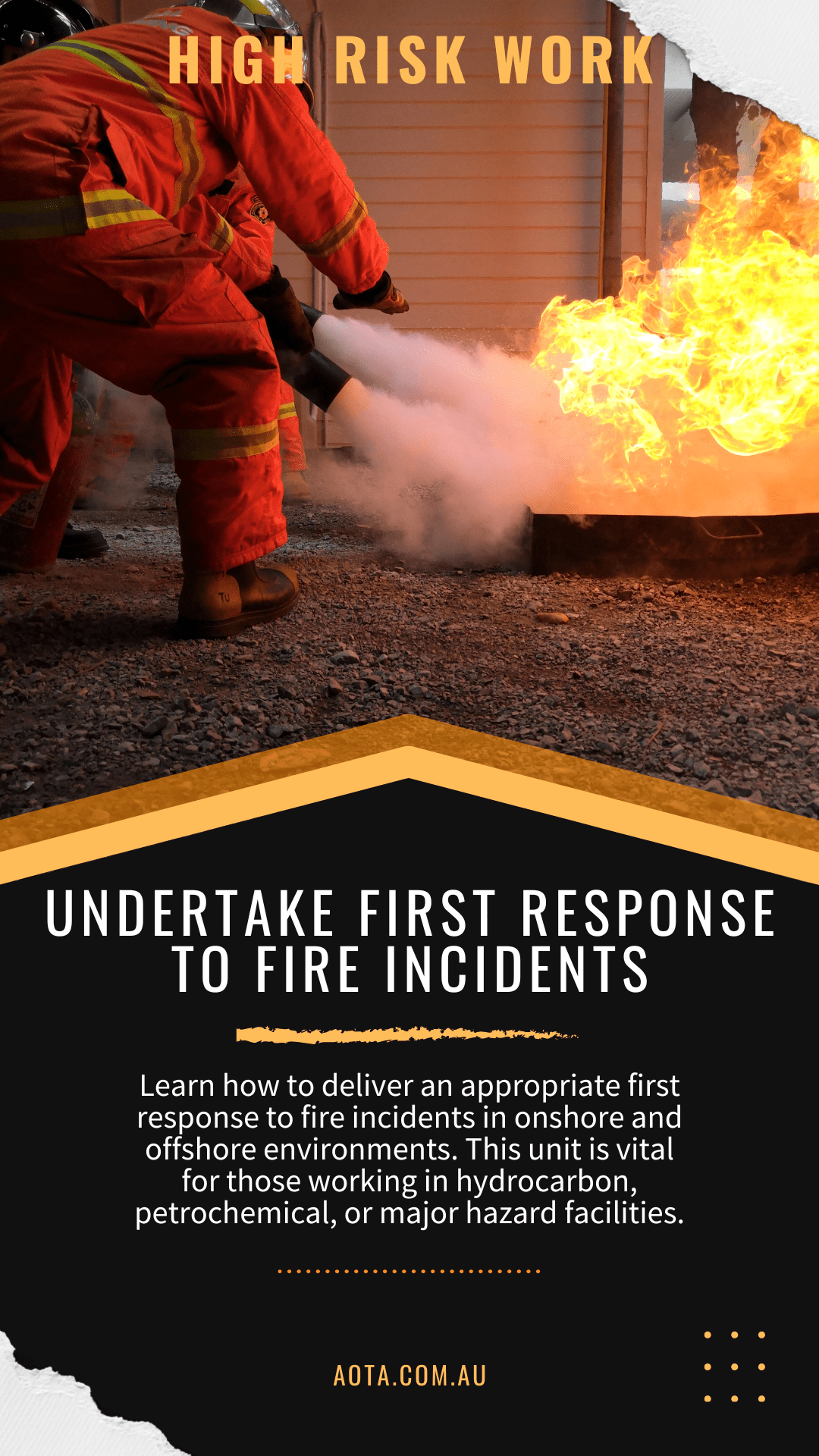 high risk work fire fighting first response